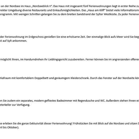 Nordseeblick II - Duenenstr 21, App 1 Wenningstedt-Braderup Esterno foto